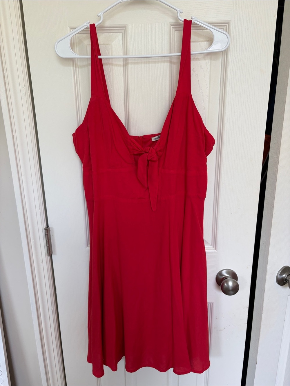 Charlotte Russe Red Mini Dress with Front Tie